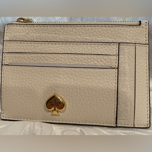 kate spade Handbags - Kate Spade Cream Textured Card Holder